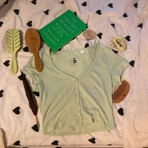 PacSun green crop top